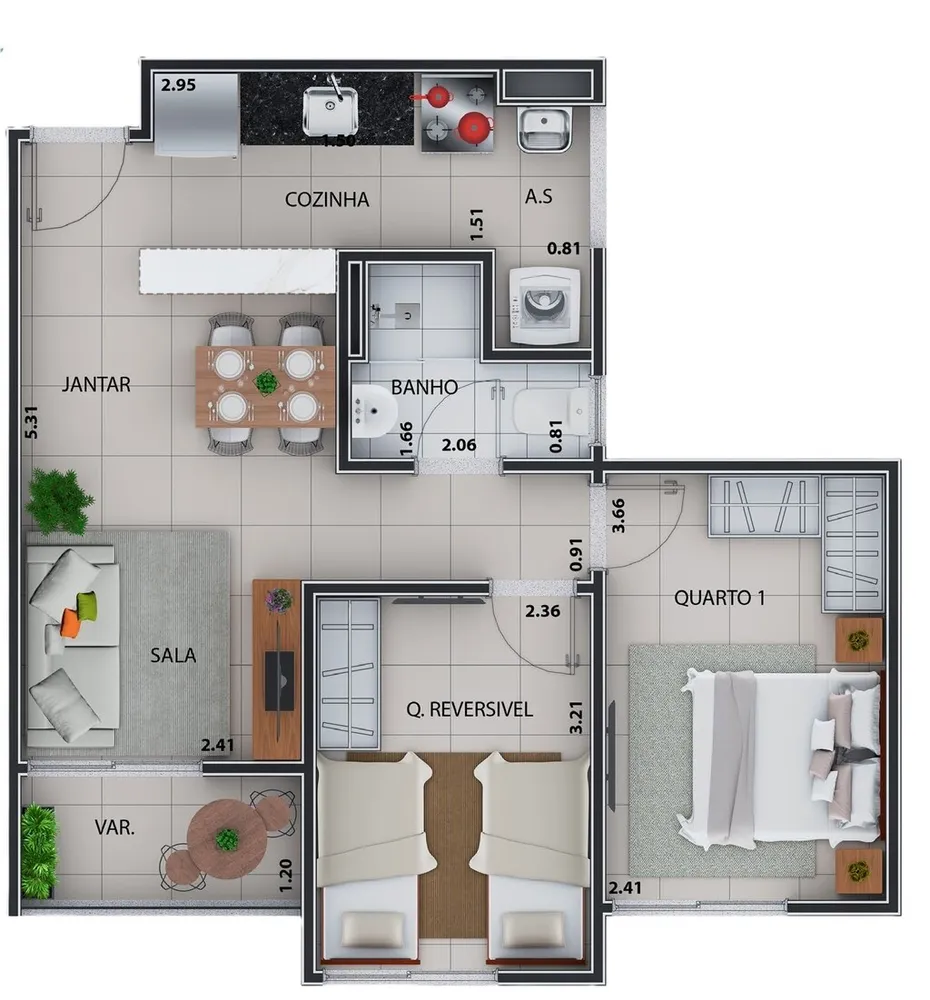 Apartamento, 2 quartos, 54 m² - Foto 20