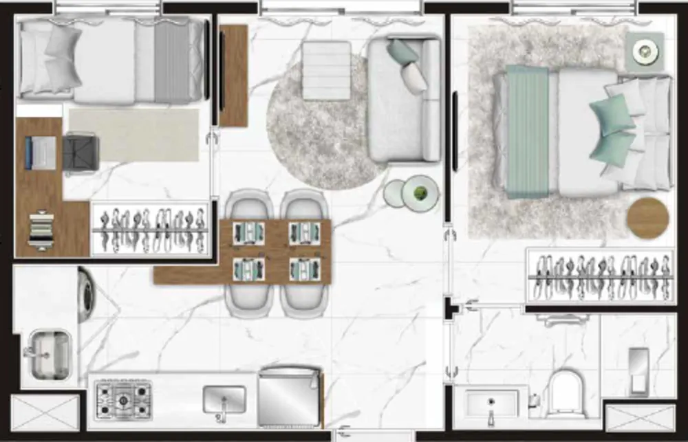 Apartamento, 2 quartos, 34 m² - Foto 8