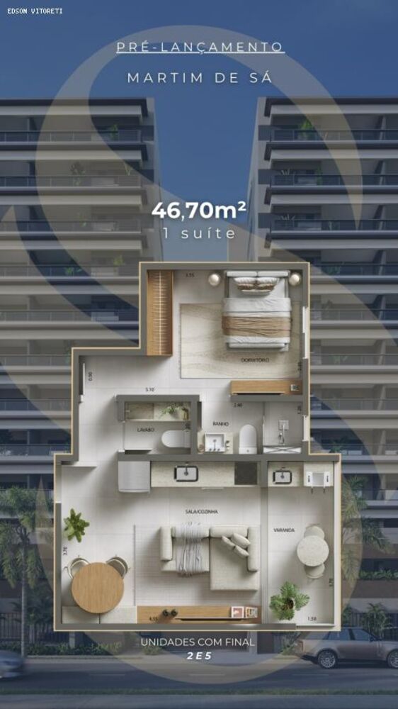Apartamento, 1 quarto, 46 m² - Foto 8