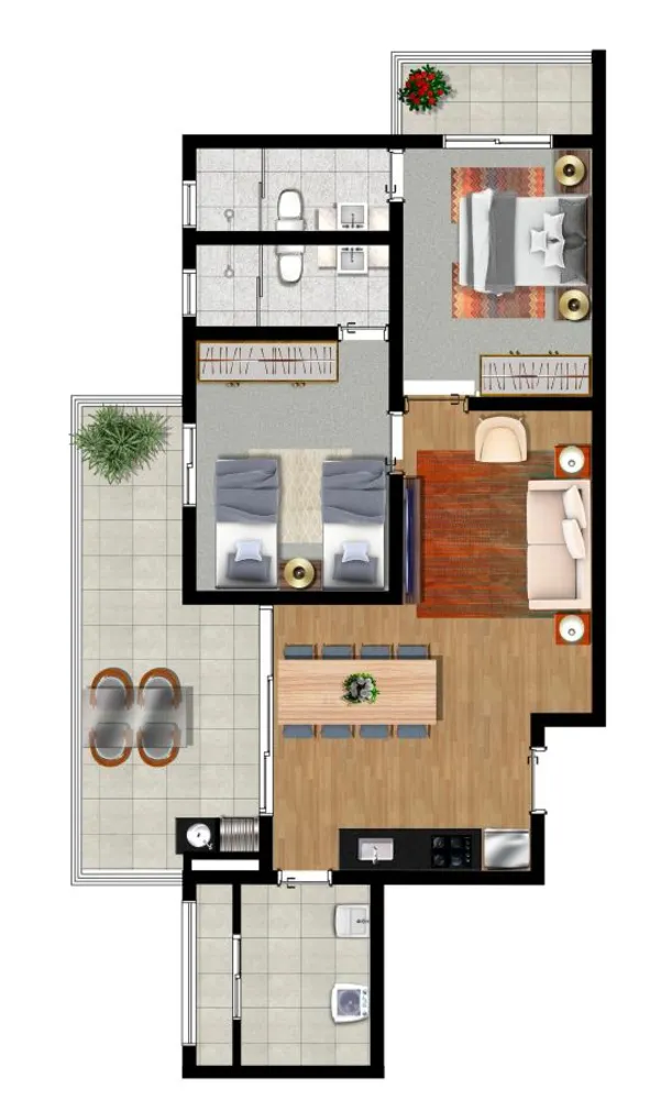 Apartamento, 3 quartos, 116 m² - Foto 2