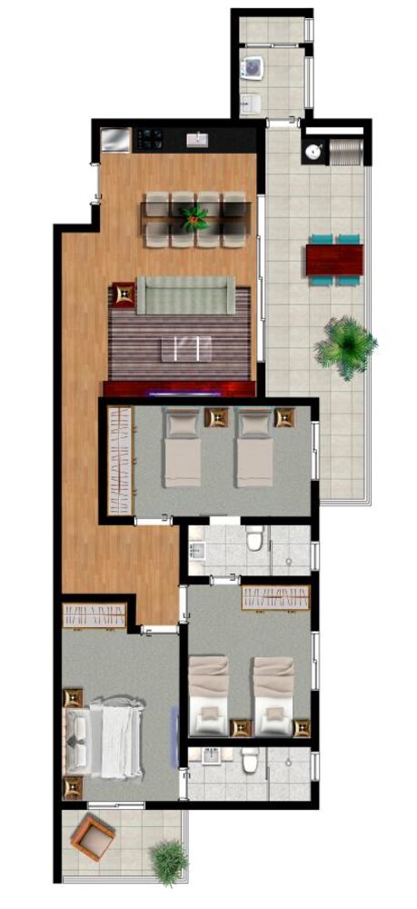 Apartamento, 3 quartos, 116 m² - Foto 2