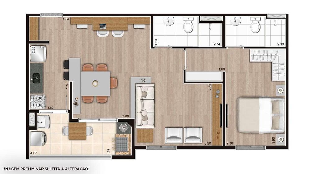 Apartamento à venda com 1 quarto, 50m² - Foto 4