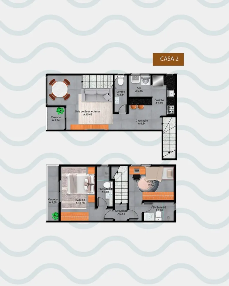 Apartamento, 2 quartos, 54 m² - Foto 2