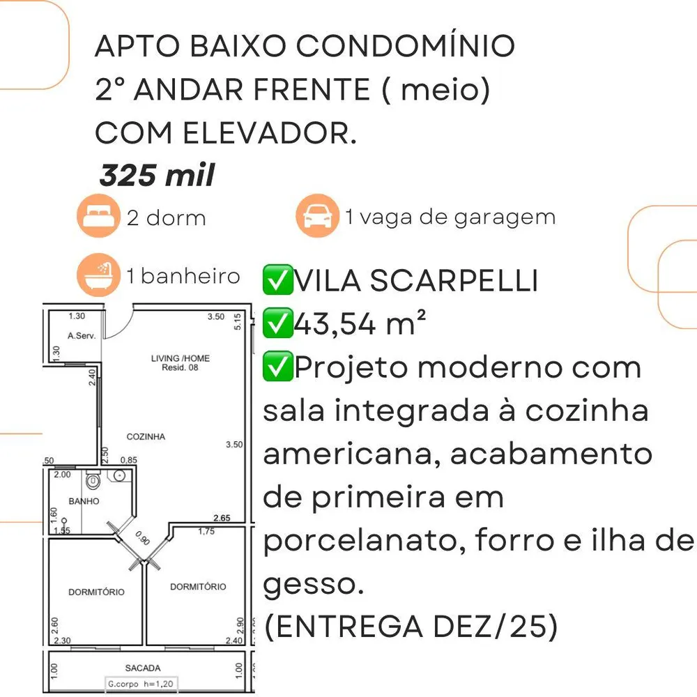 Apartamento, 2 quartos, 47 m² - Foto 1