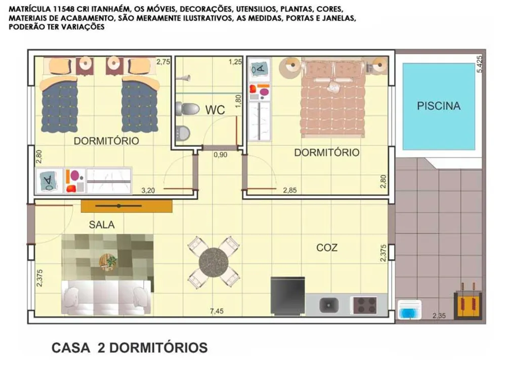 Casa, 2 quartos, 61 m² - Foto 11