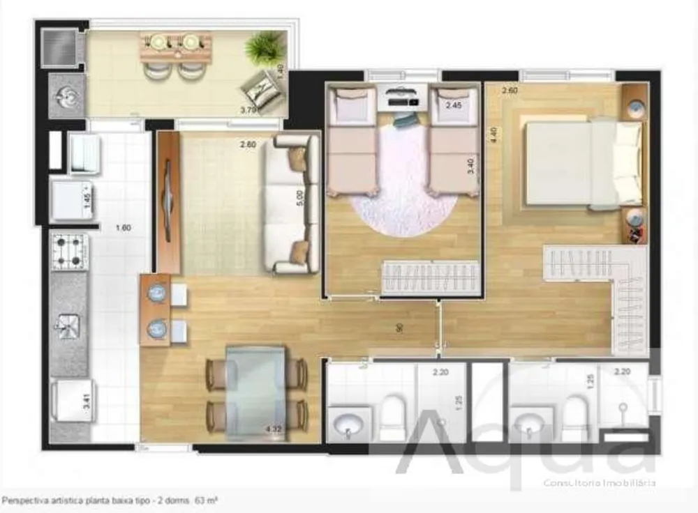 Apartamento, 2 quartos, 59 m² - Foto 9