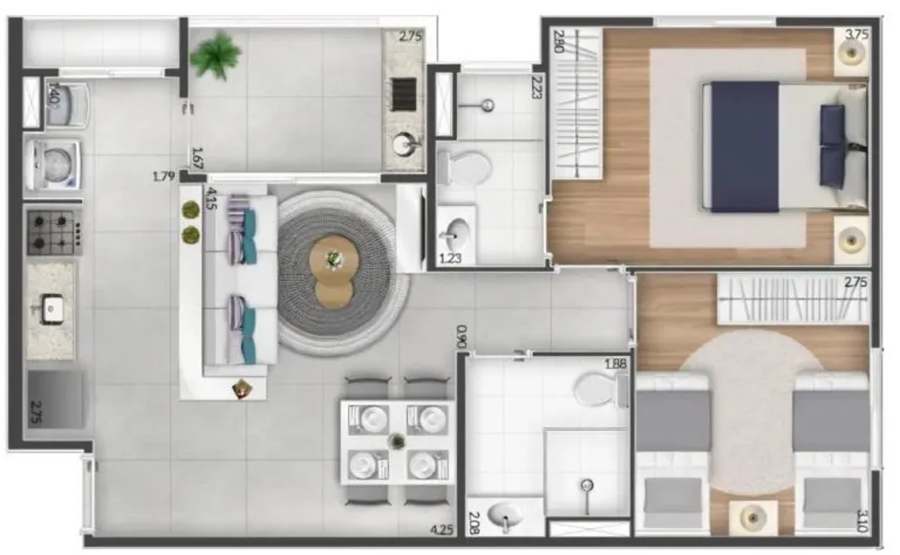 Apartamento, 2 quartos, 58 m² - Foto 28