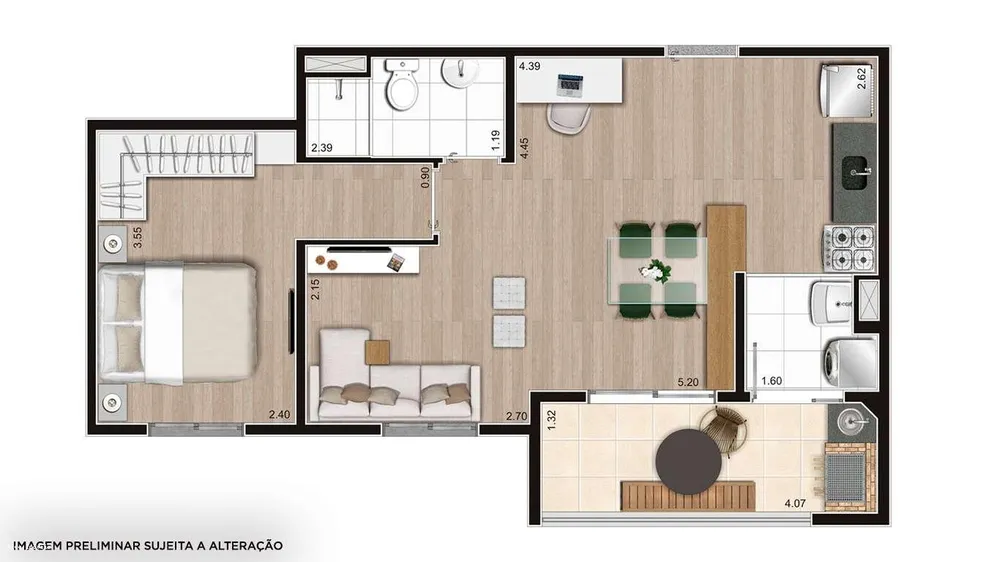 Apartamento, 1 quarto, 49 m² - Foto 9