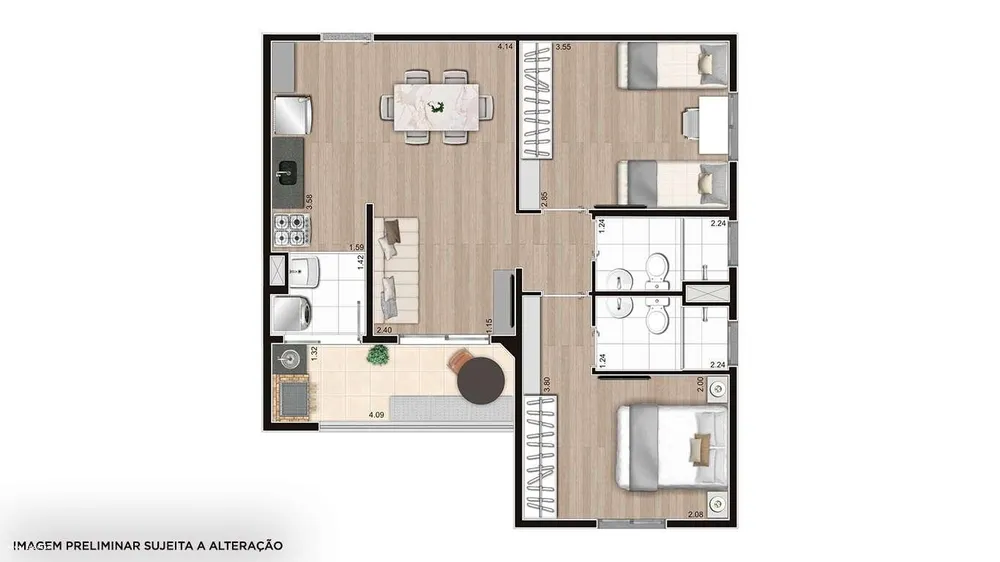 Apartamento, 1 quarto, 49 m² - Foto 11