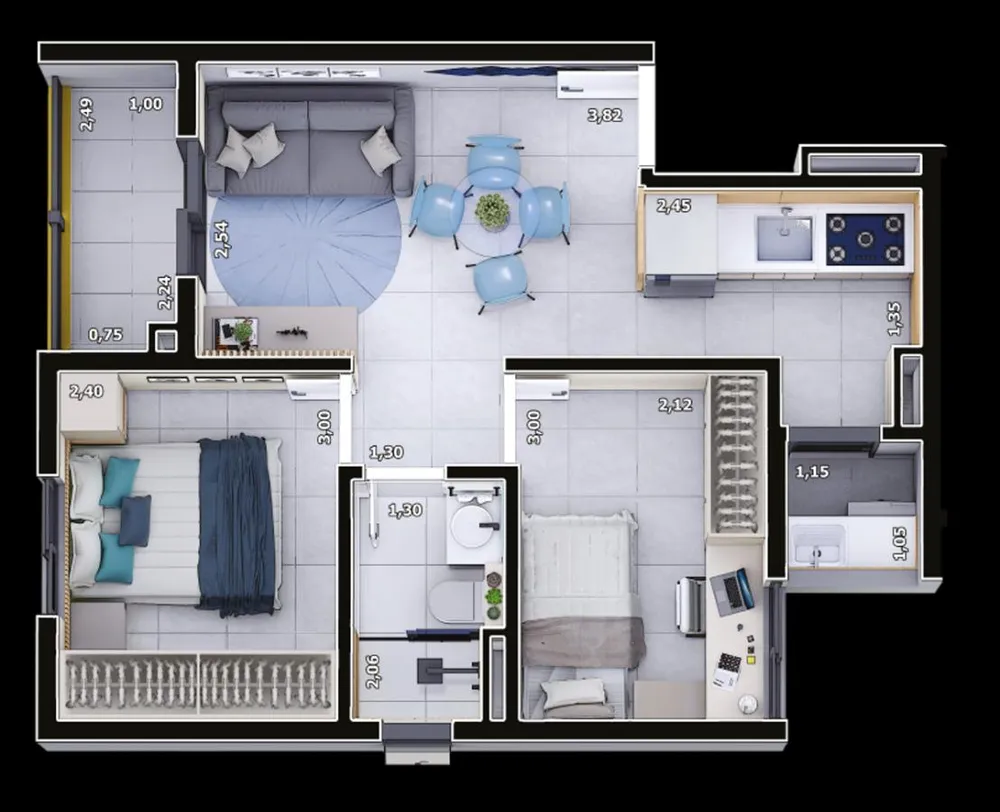 Apartamento, 2 quartos, 45 m² - Foto 19