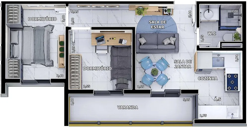 Apartamento, 2 quartos, 45 m² - Foto 20