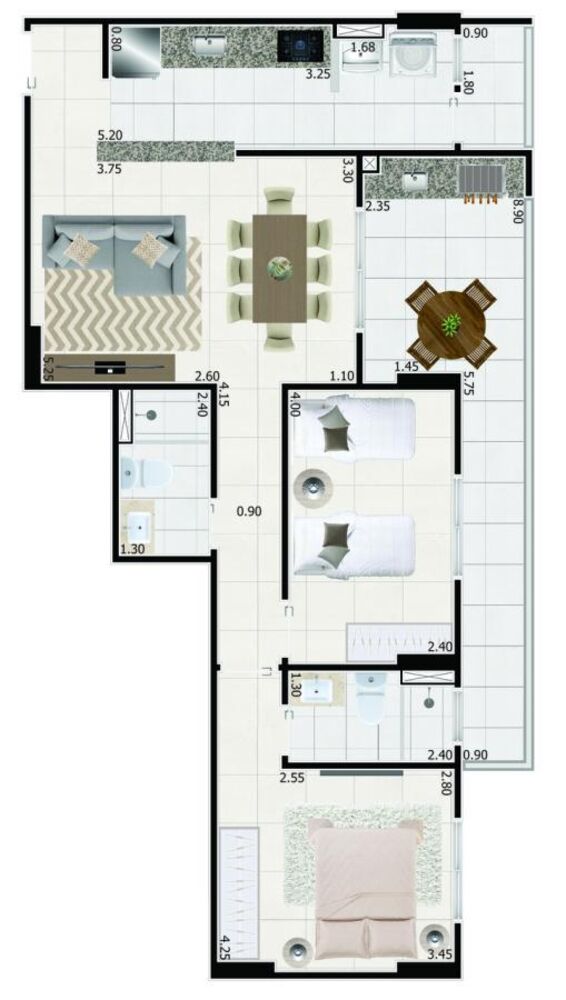 Apartamento, 2 quartos, 80 m² - Foto 4