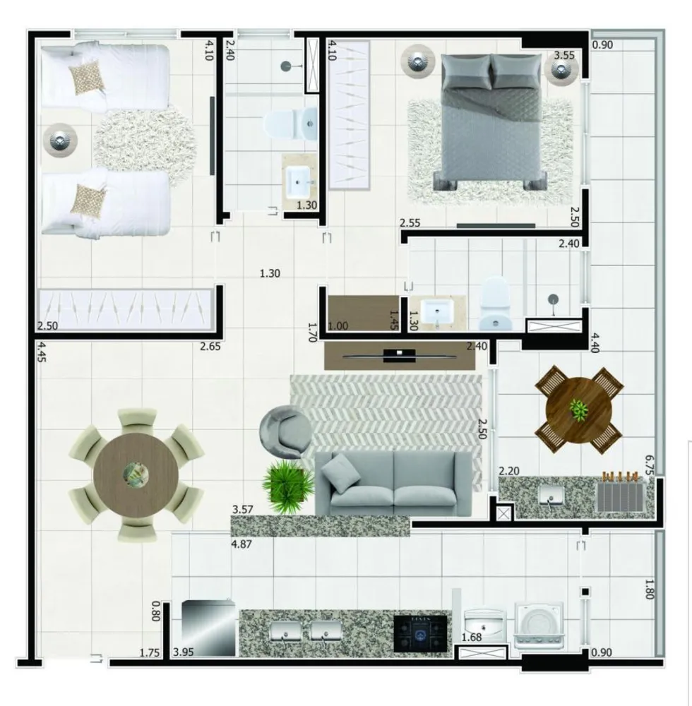 Apartamento, 2 quartos, 82 m² - Foto 7