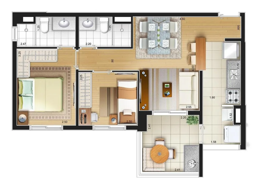 Apartamento, 2 quartos, 57 m² - Foto 9