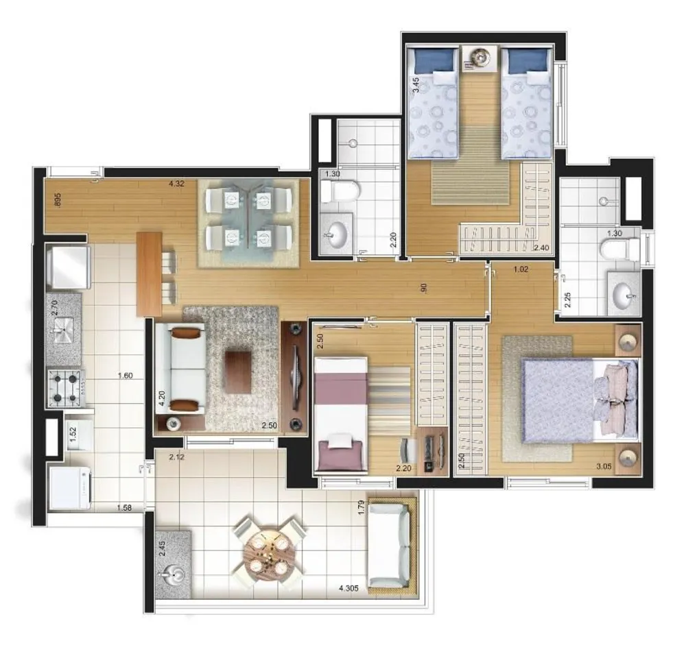 Apartamento, 2 quartos, 57 m² - Foto 7