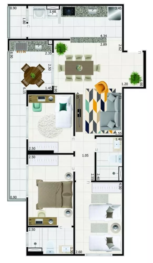 Apartamento à venda com 3 quartos, 92m² - Foto 4