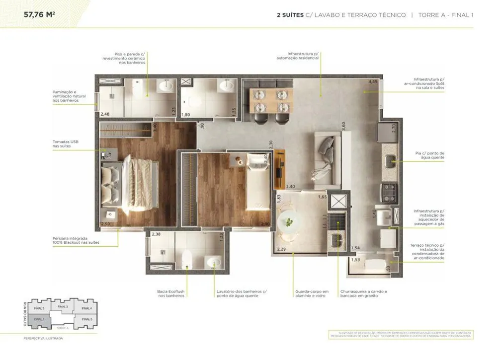 Apartamento, 2 quartos, 58 m² - Foto 16