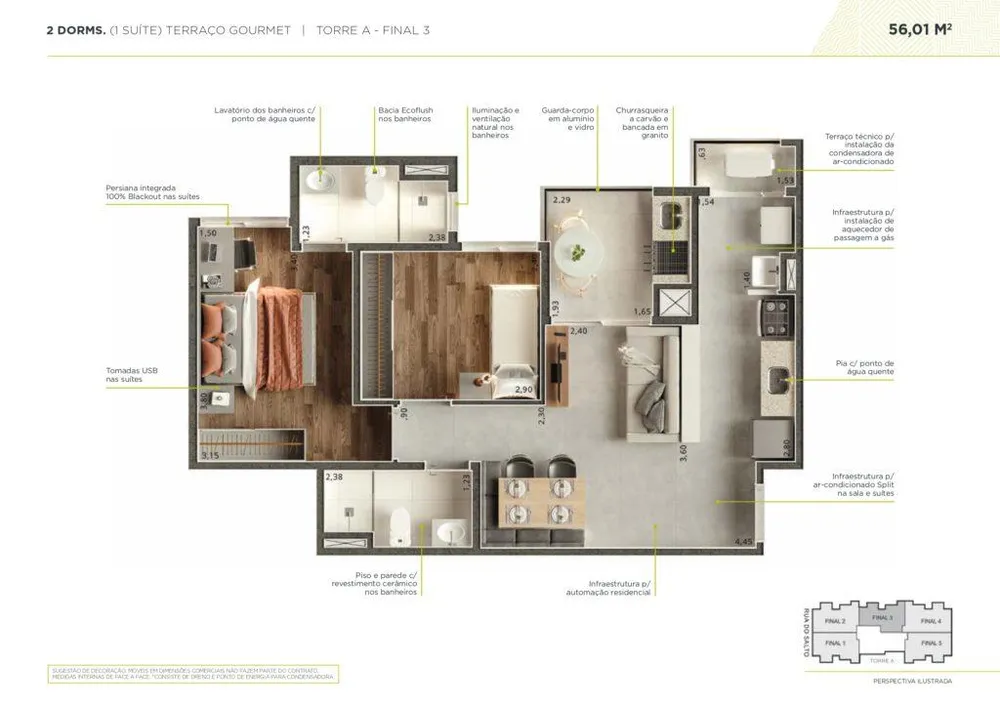 Apartamento, 2 quartos, 58 m² - Foto 15