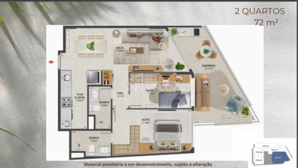 Apartamento, 2 quartos, 1 m² - Foto 4