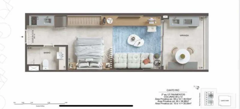 Apartamento, 1 quarto, 37 m² - Foto 19