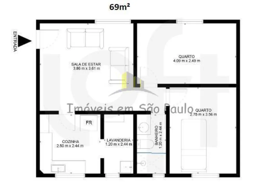 Apartamento, 2 quartos, 69 m² - Foto 3