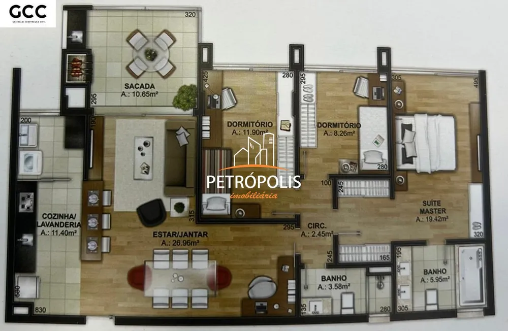 Apartamento, 3 quartos, 118 m² - Foto 1