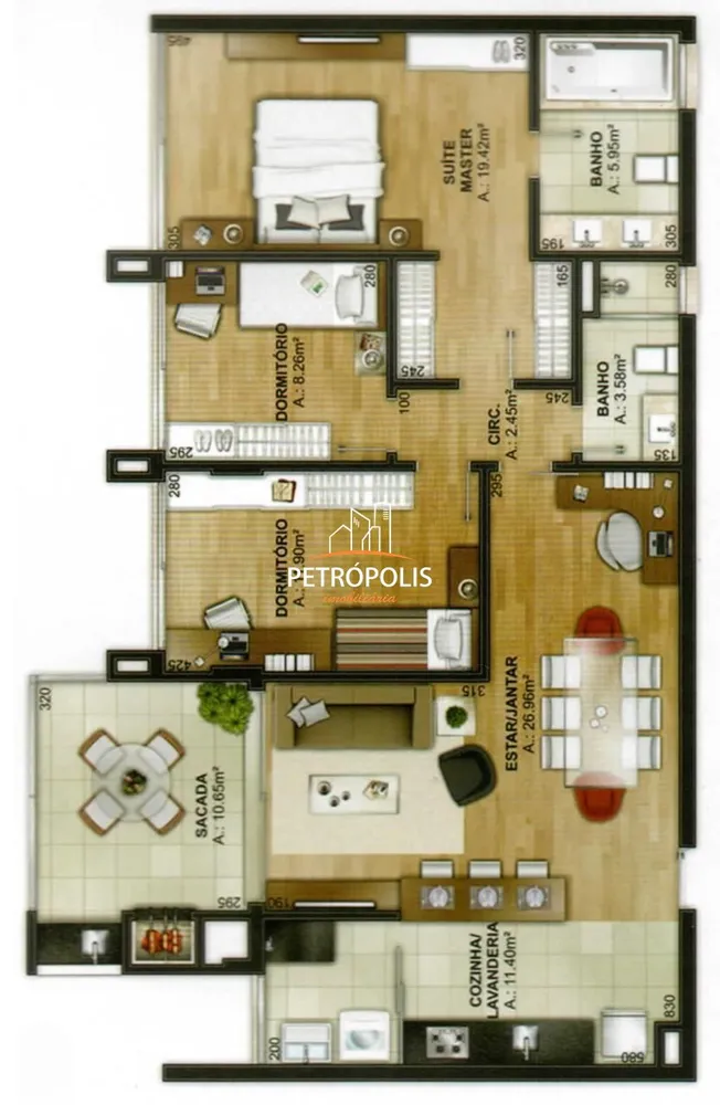 Apartamento, 3 quartos, 118 m² - Foto 3