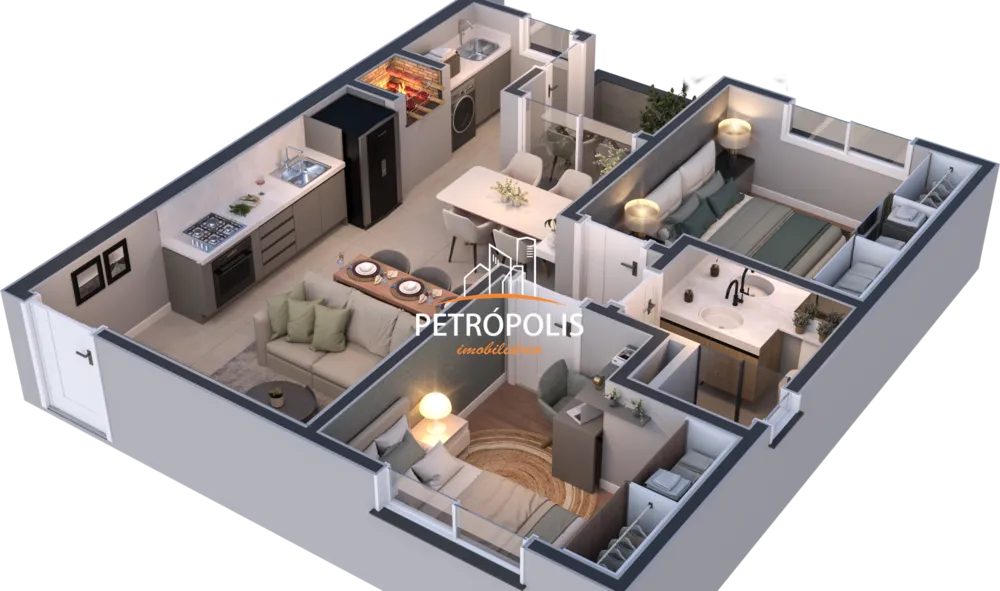 Apartamento, 2 quartos, 56 m² - Foto 1