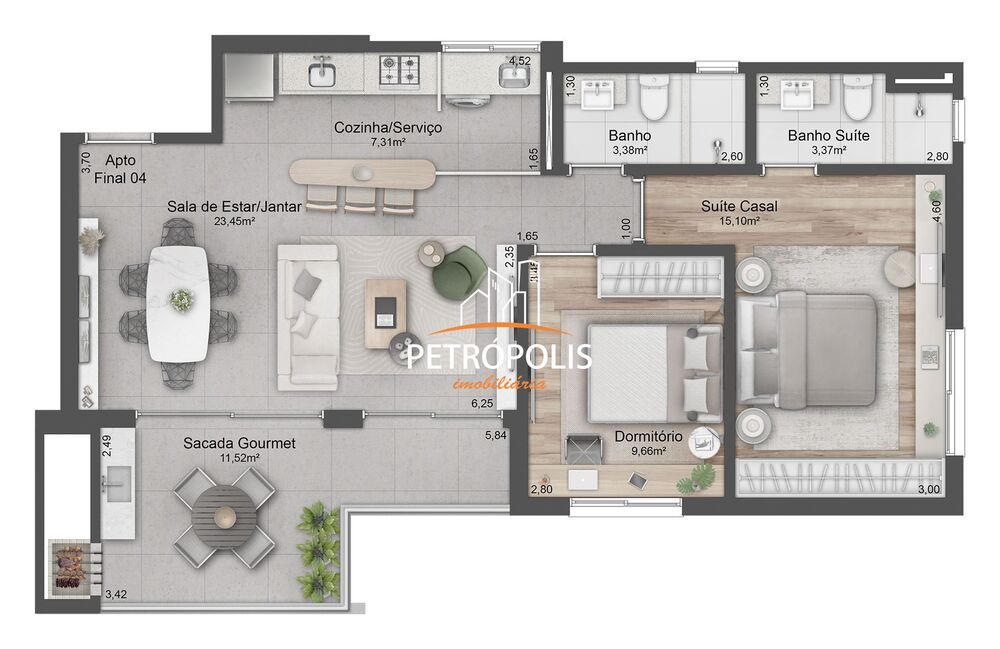 Apartamento, 2 quartos, 93 m² - Foto 8