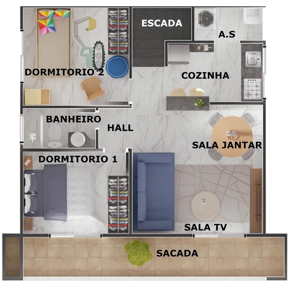 Casa de Condomínio, 2 quartos - Foto 4