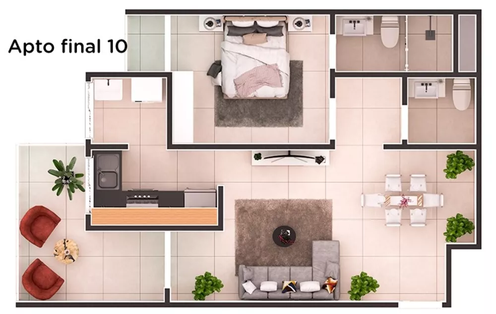 Apartamento à venda com 2 quartos, 67m² - Foto 4