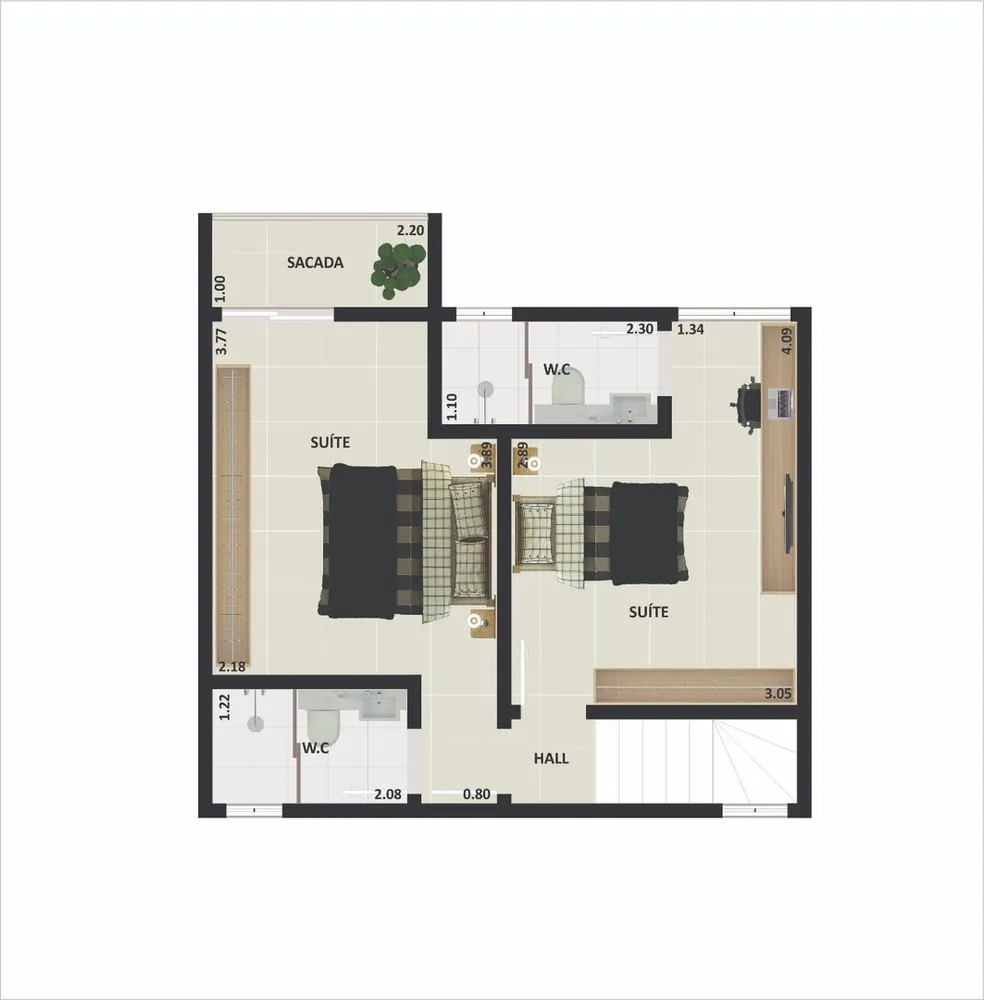 Casa de Condomínio, 2 quartos - Foto 6