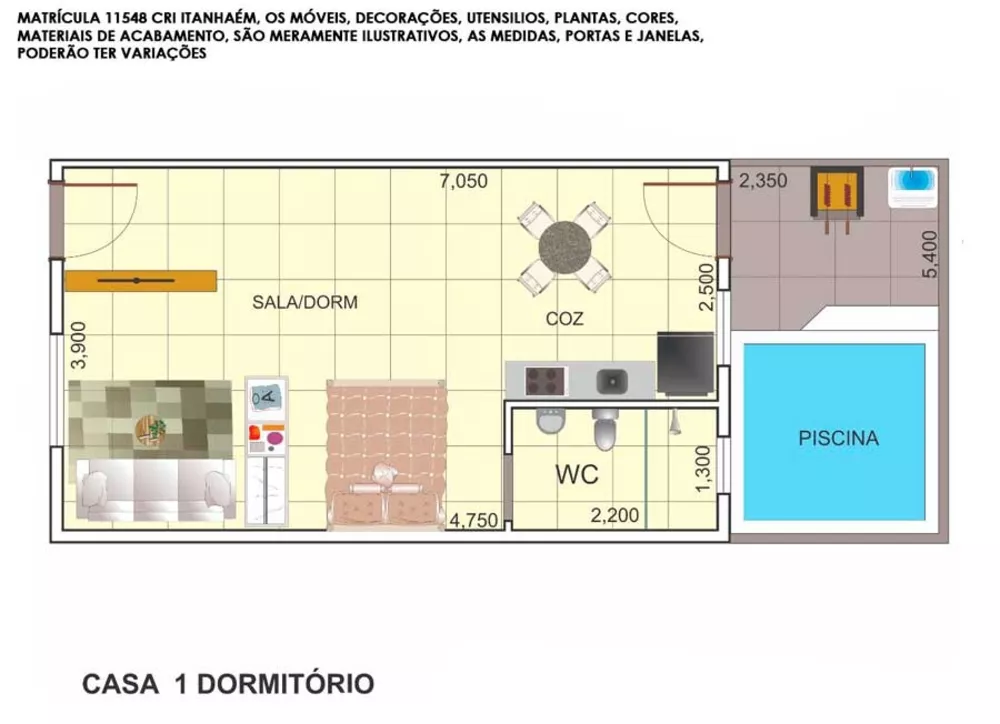 Casa à venda com 1 quarto, 48m² - Foto 2