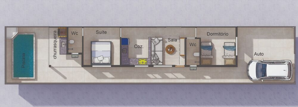 Casa, 2 quartos, 54 m² - Foto 2