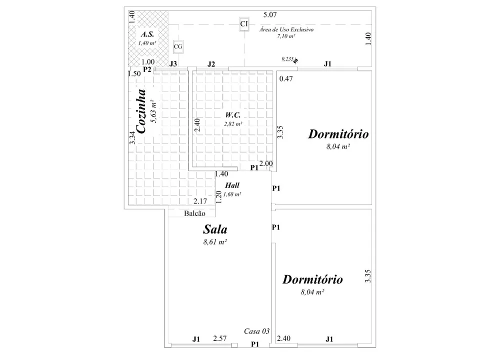 Casa, 2 quartos, 42 m² - Foto 11