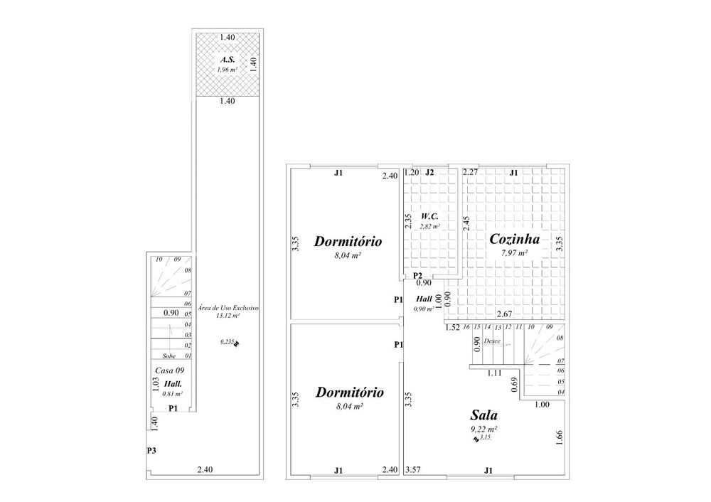 Casa, 2 quartos, 42 m² - Foto 1
