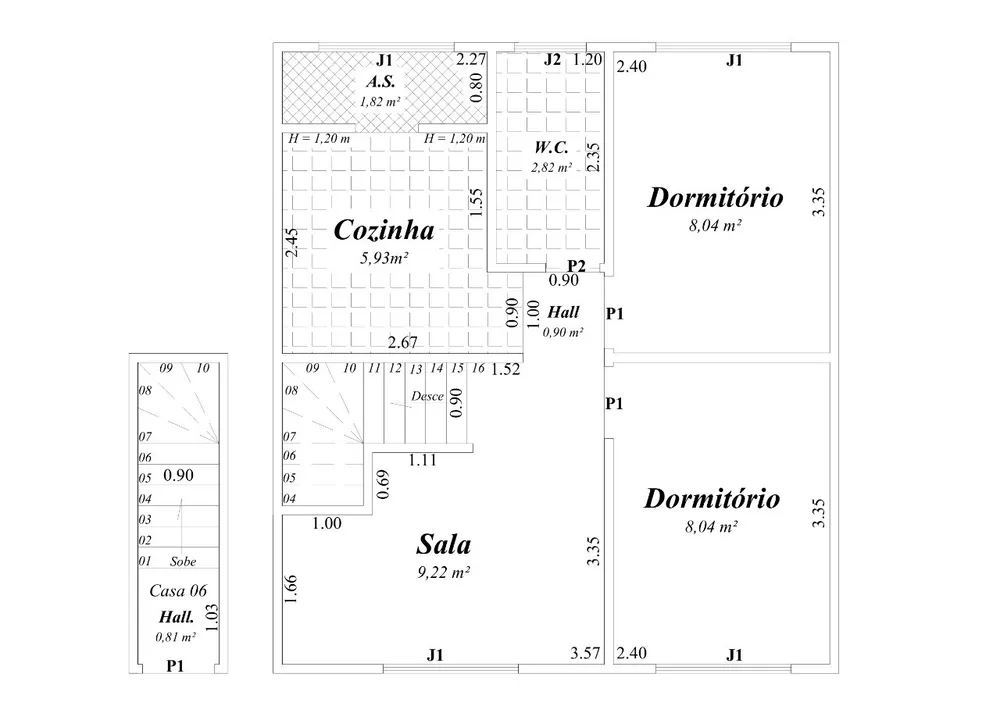 Casa, 2 quartos, 42 m² - Foto 10