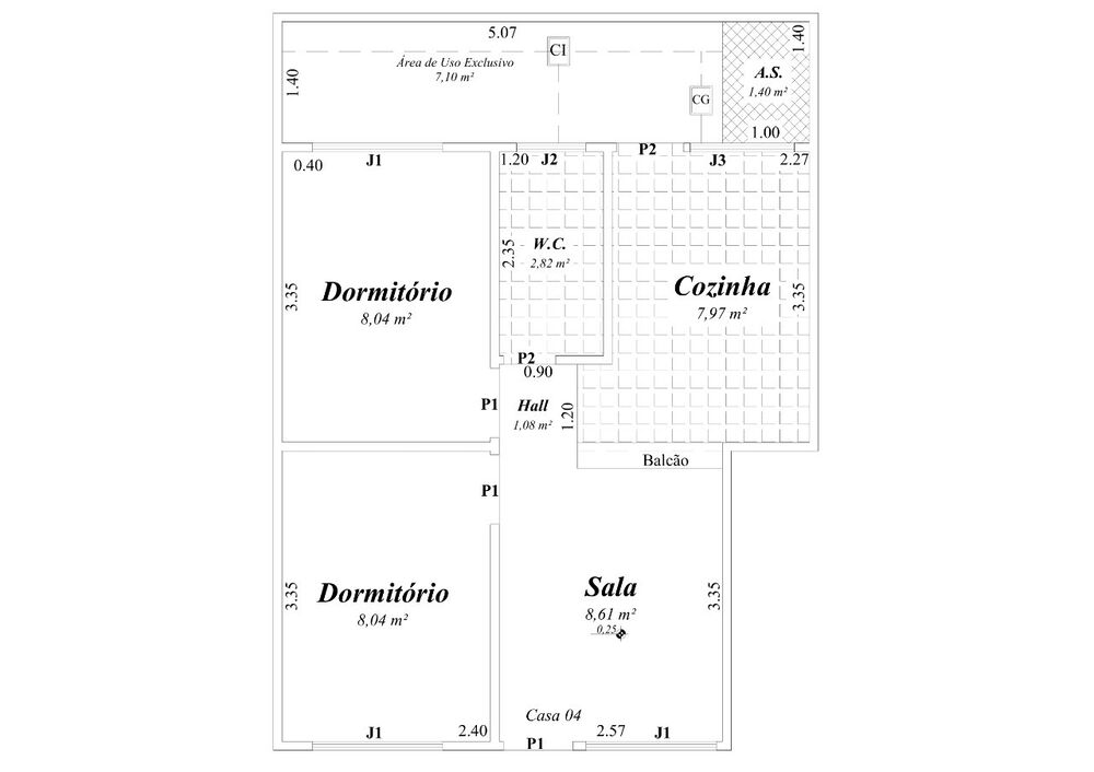 Casa, 2 quartos, 42 m² - Foto 3