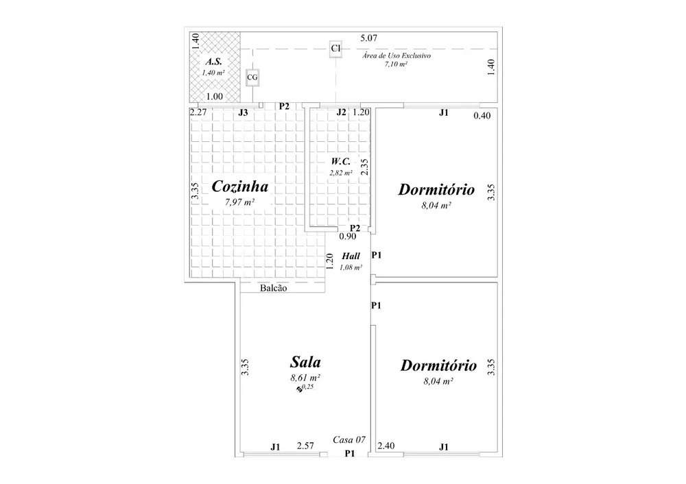 Casa, 2 quartos, 42 m² - Foto 7