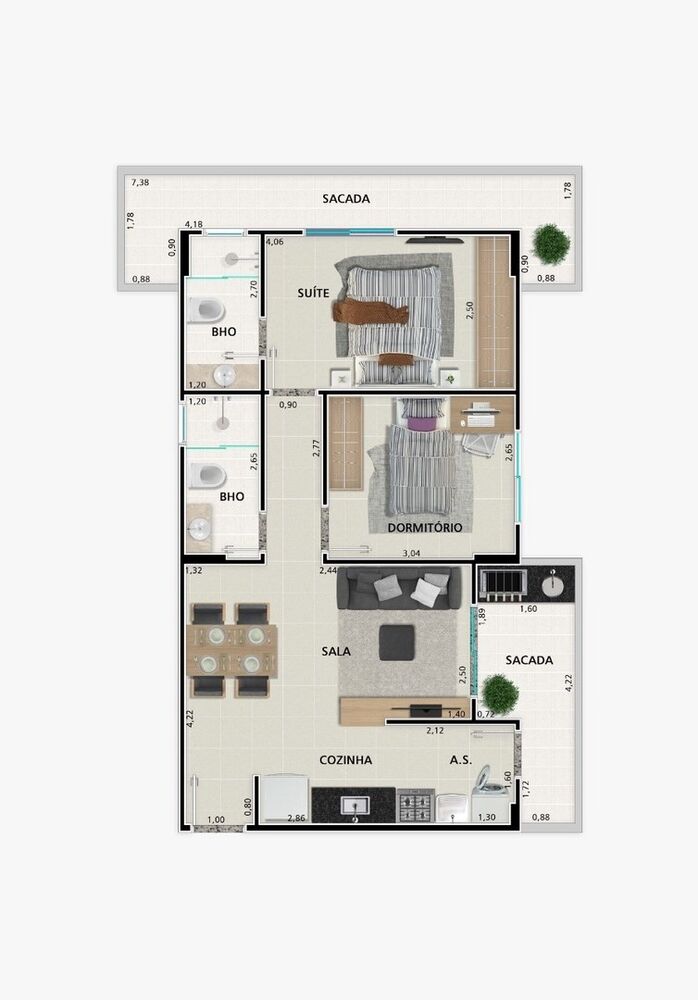 Apartamento, 1 quarto, 40 m² - Foto 10