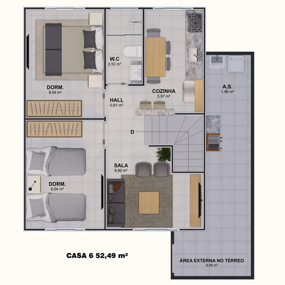 Casa de Condomínio, 2 quartos - Foto 2