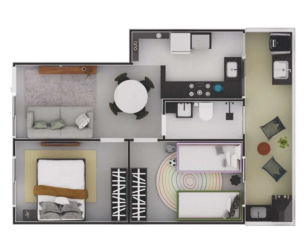 Casa, 2 quartos, 43 m² - Foto 3