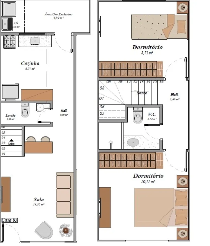Casa de Condomínio, 2 quartos - Foto 3