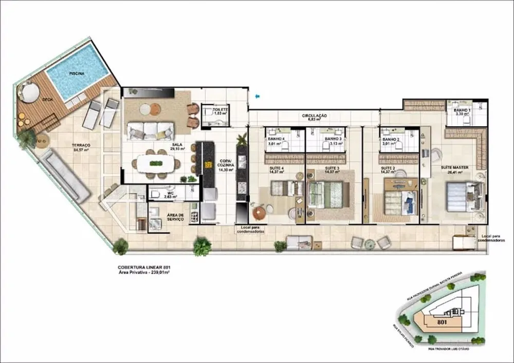 Cobertura, 4 quartos, 239 m² - Foto 4