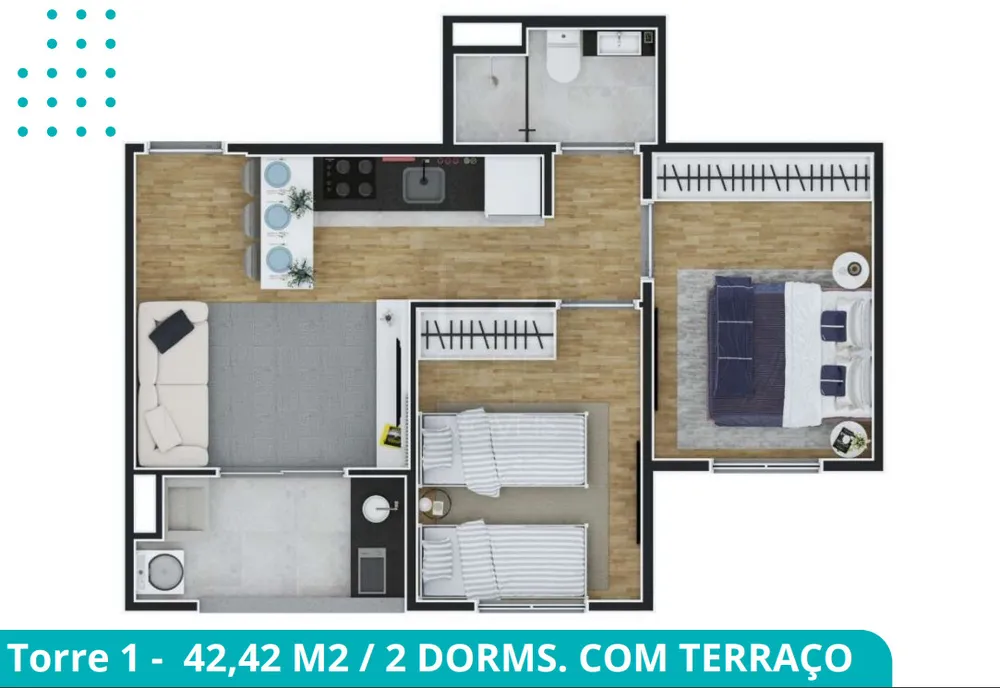 Apartamento, 2 quartos, 41 m² - Foto 17