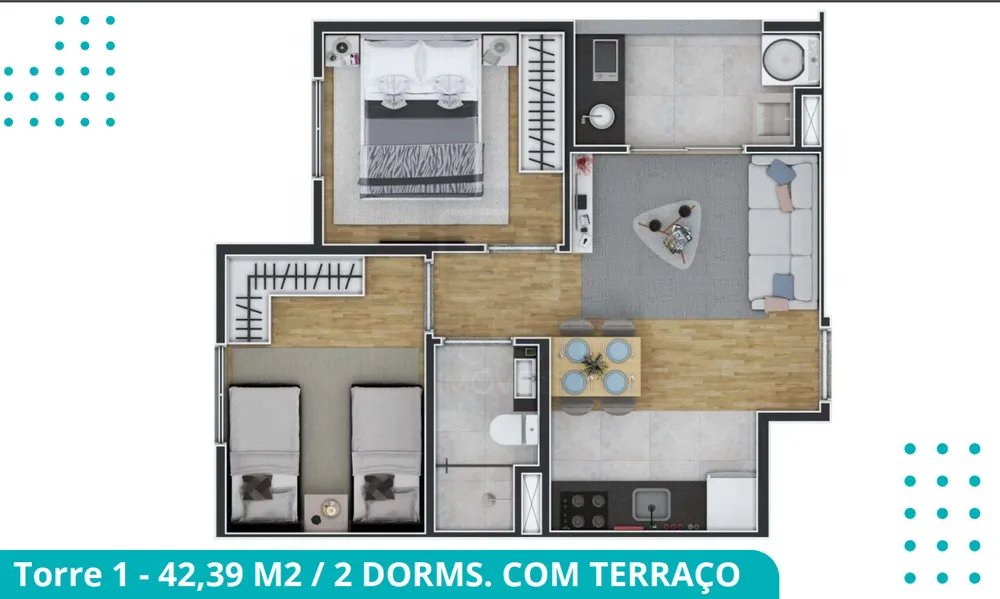 Apartamento, 2 quartos, 41 m² - Foto 16
