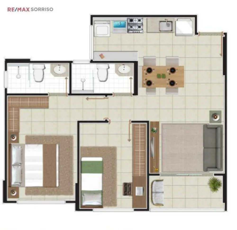Apartamento, 2 quartos, 57 m² - Foto 1