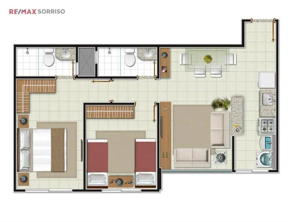 Apartamento, 2 quartos, 56 m² - Foto 1
