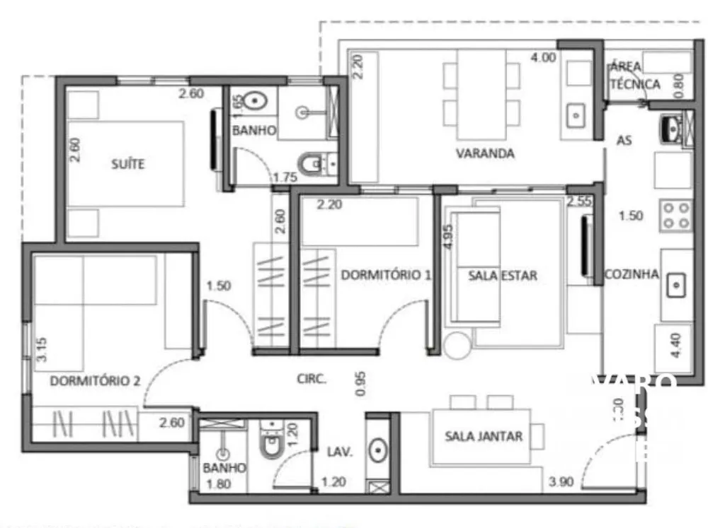 Apartamento, 3 quartos, 75 m² - Foto 6