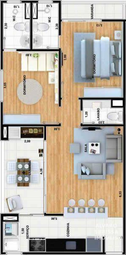 Apartamento, 2 quartos, 86 m² - Foto 6